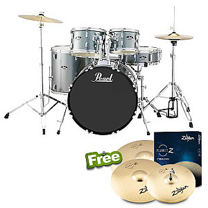Pearl Roadshow RS525SB/C 5-Piece Drum Set + Cymbals Zildjian Planet Z